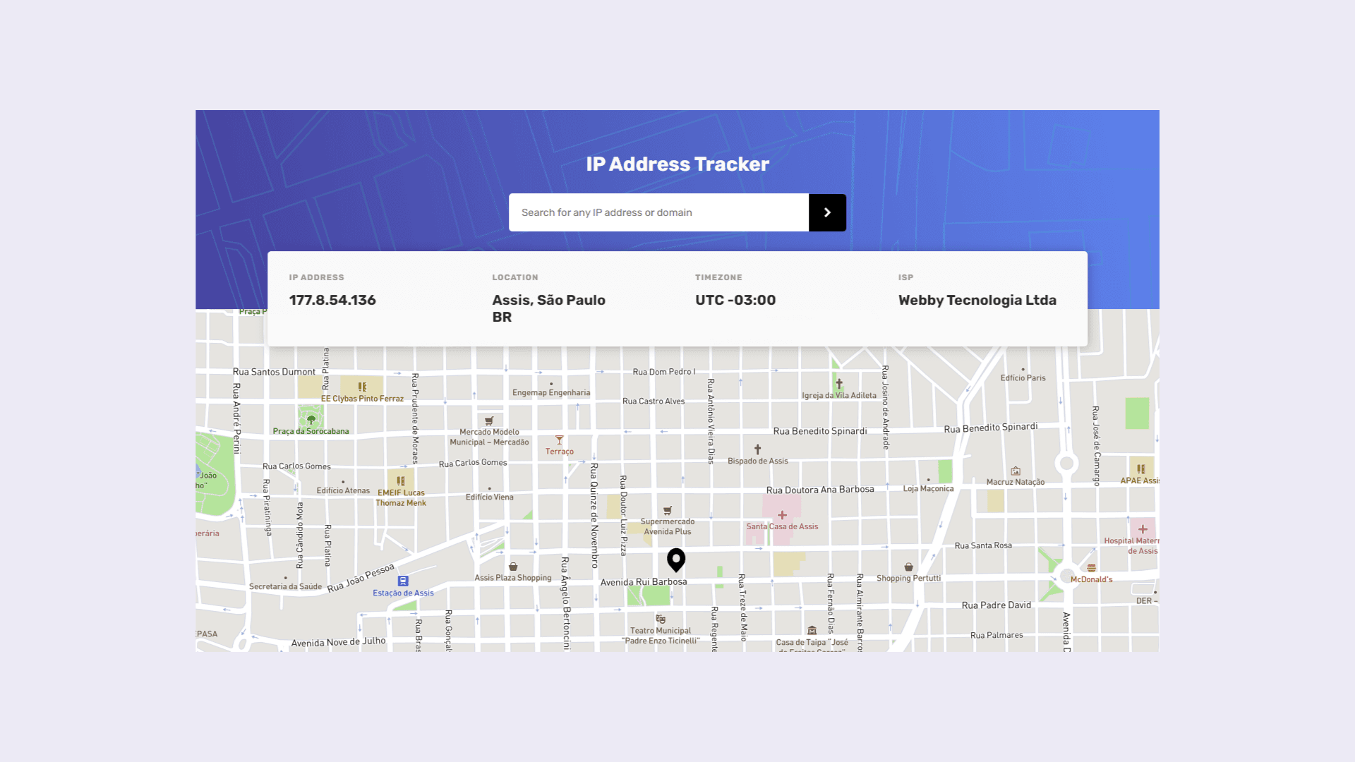 IP Address Tracker